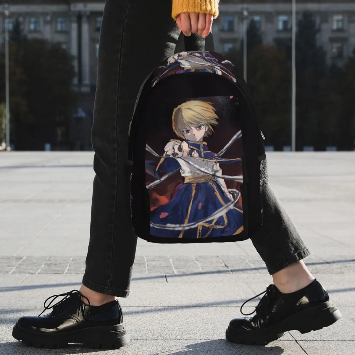 Anime HXH Hunter X Hunter Kurapika Backpack Student BookBag Boys Girls School Bag Laptop Shoulder Bags