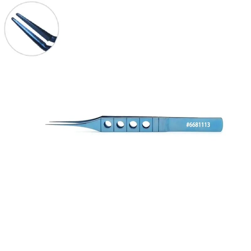 Straight McPherson Tying Forceps 115mm total Length with tying platform Hair Plant Oftalmologia Ophthalmology