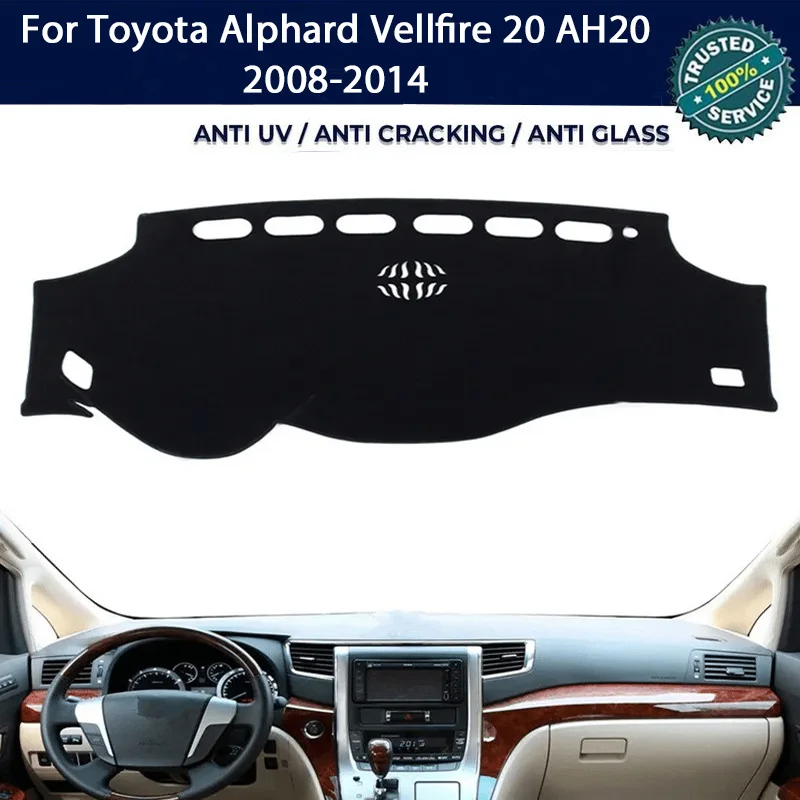 

Custom Anti-UV Dashboard Cover Dash Mat Protector Pad For Toyota Alphard Vellfire 20 AH20 Center Console Accessories Sunshade