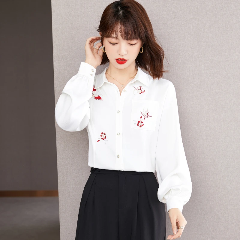 

Ladies Korean Fashion Casual Shirts Blouse Women Tops Woman Button Up Shirt Female Girls Long Sleeve Blouse PyB1573