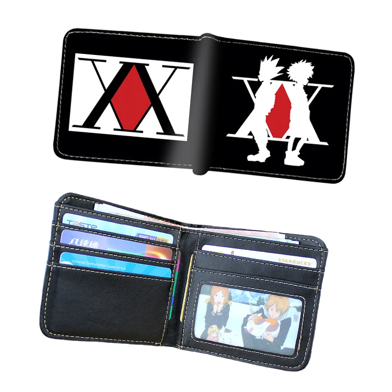 Anime Hunter X Hunter GON·FREECSS Kurapika Kurze Bilfold-Geldbörse mit Clip-Geldbörse für Jungen und Mädchen, trendiges Geschenk – Detail 2