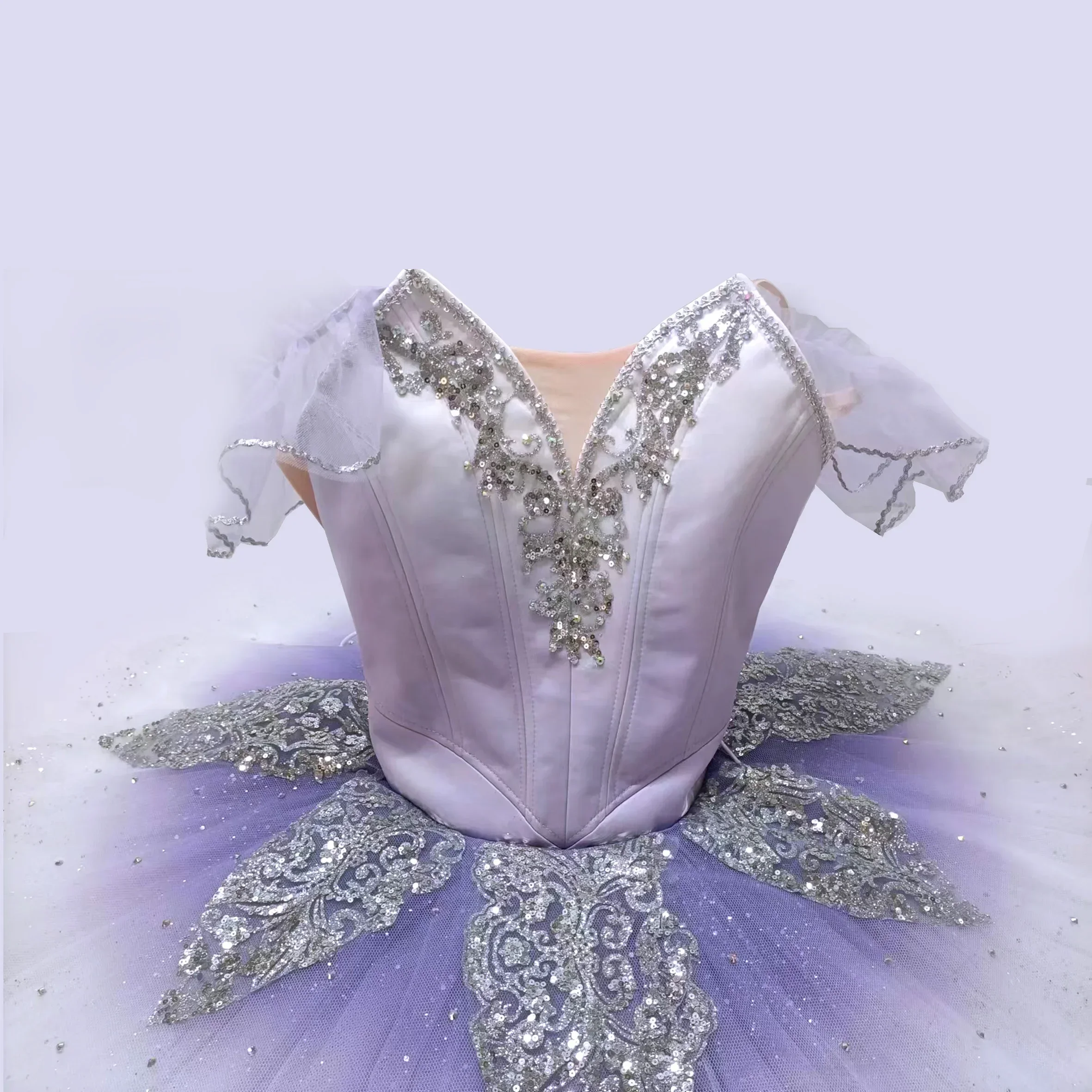 Tutú profesional color lila de la Bella Durmiente, variación Pachita, tutú de actuación para adultos y niños