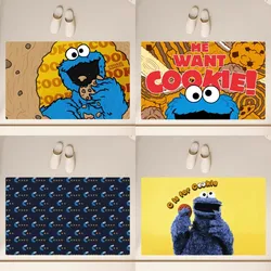 Cartoon Cookie Monster Floor Mat  Anti-Slip Bathroom Kitchen Bedroom Living Room Entrance Rug Home Decor