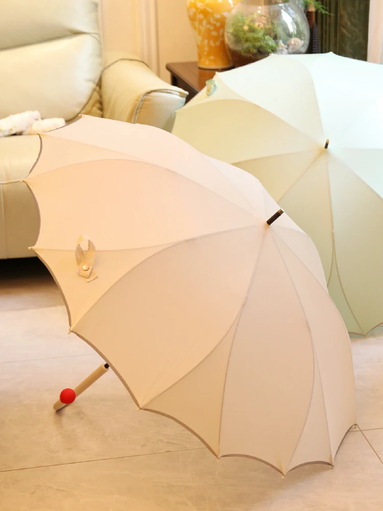 

Fuyu Large Umbrella Windproof Waterproof Long Handle Red Nose Clown Red Ball Bamboo Node Umbrella One-Piece Cloth Surface