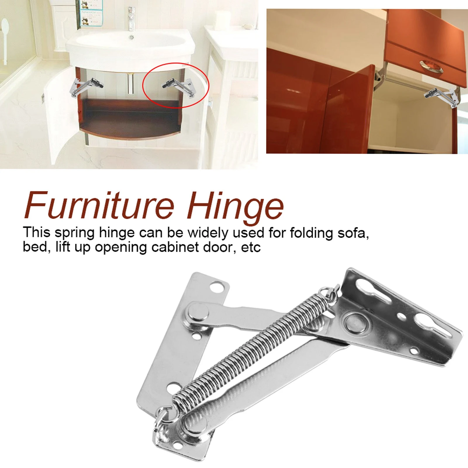 Cabinet Closet Lift Up Opening Furniture 80° Hinge Folding Sofa Bed Spring Hinges