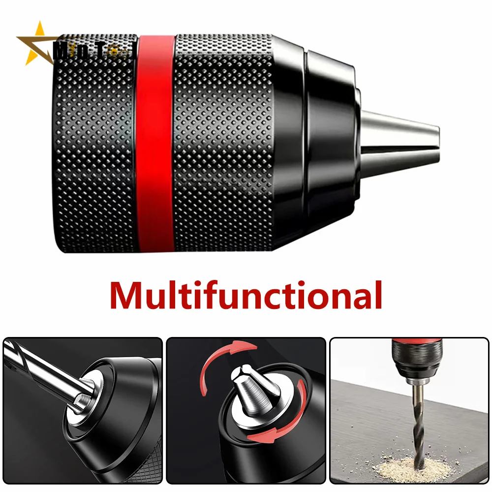 Metal Heavy Duty 1/2-20UNF 13mm Keyless Drill Chuck Hex Shank/SDS/Socket Square Female Adaptor Hardware Tool  Accessories