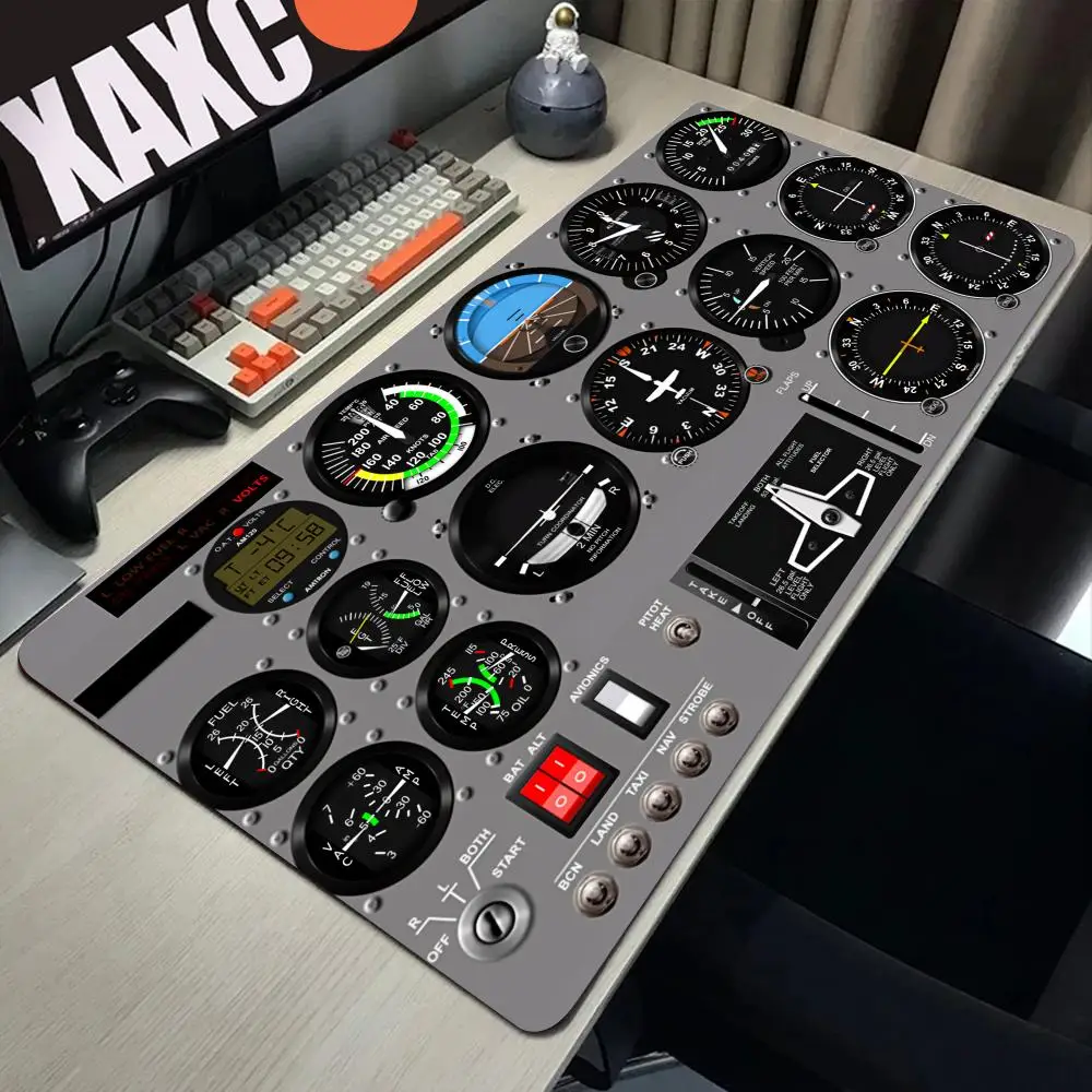 Offices and Gamer Aviation Theme Mouse Pad Large Rubber Base Anti-slip PC Desk Accessories Mousepad for Keyboard Mats Decor Mat
