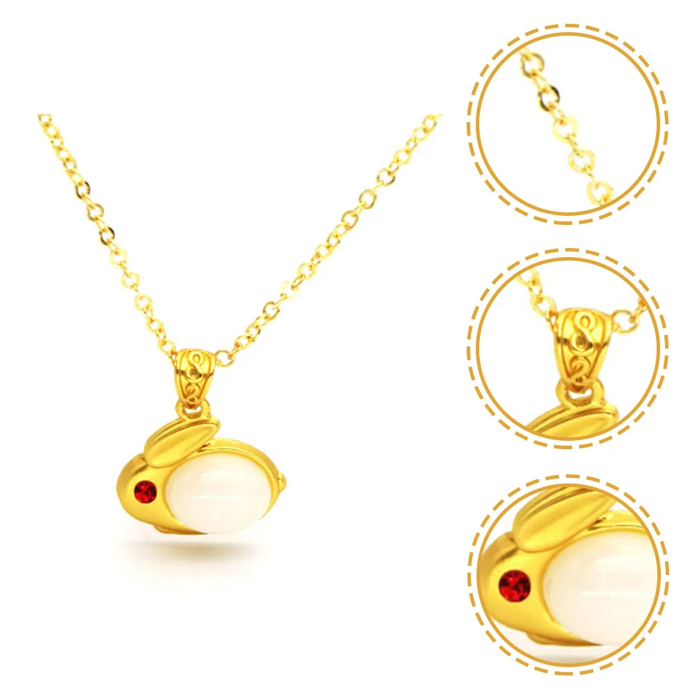 أرنب قلادة قلادة سلسلة الترقوة مجوهرات بأشكال حيوانات أنيقة 2023 هدية السنة الجديدة للنساء المراهقات الفتيات