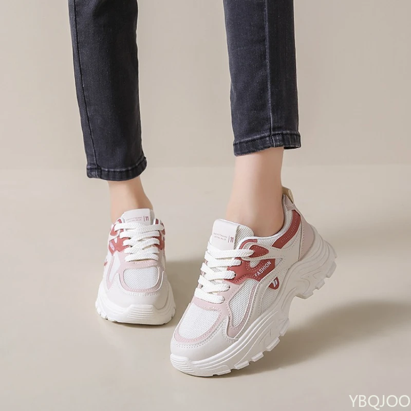 

New Spring Autumn Casual Comfortable Thick soled Women's Shoes Fashionable Versatile Flats Simple Comfortable Board Shoes