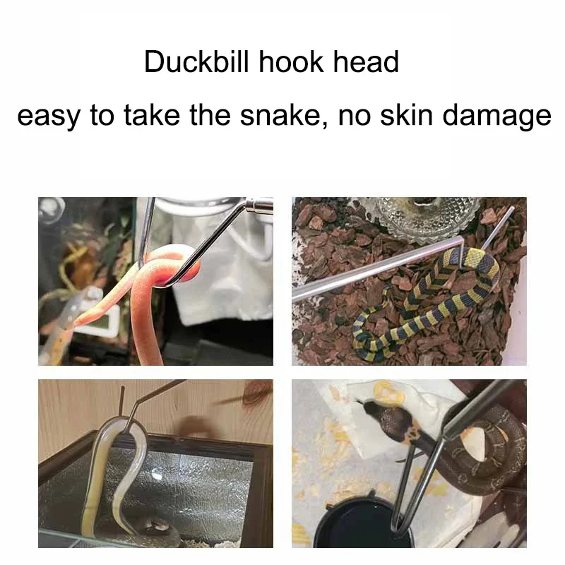 Snake Hook Snake Remover Retractable Professional Snake Catching Tool Reptiles Stainless Steel Hook Accessories Feasible