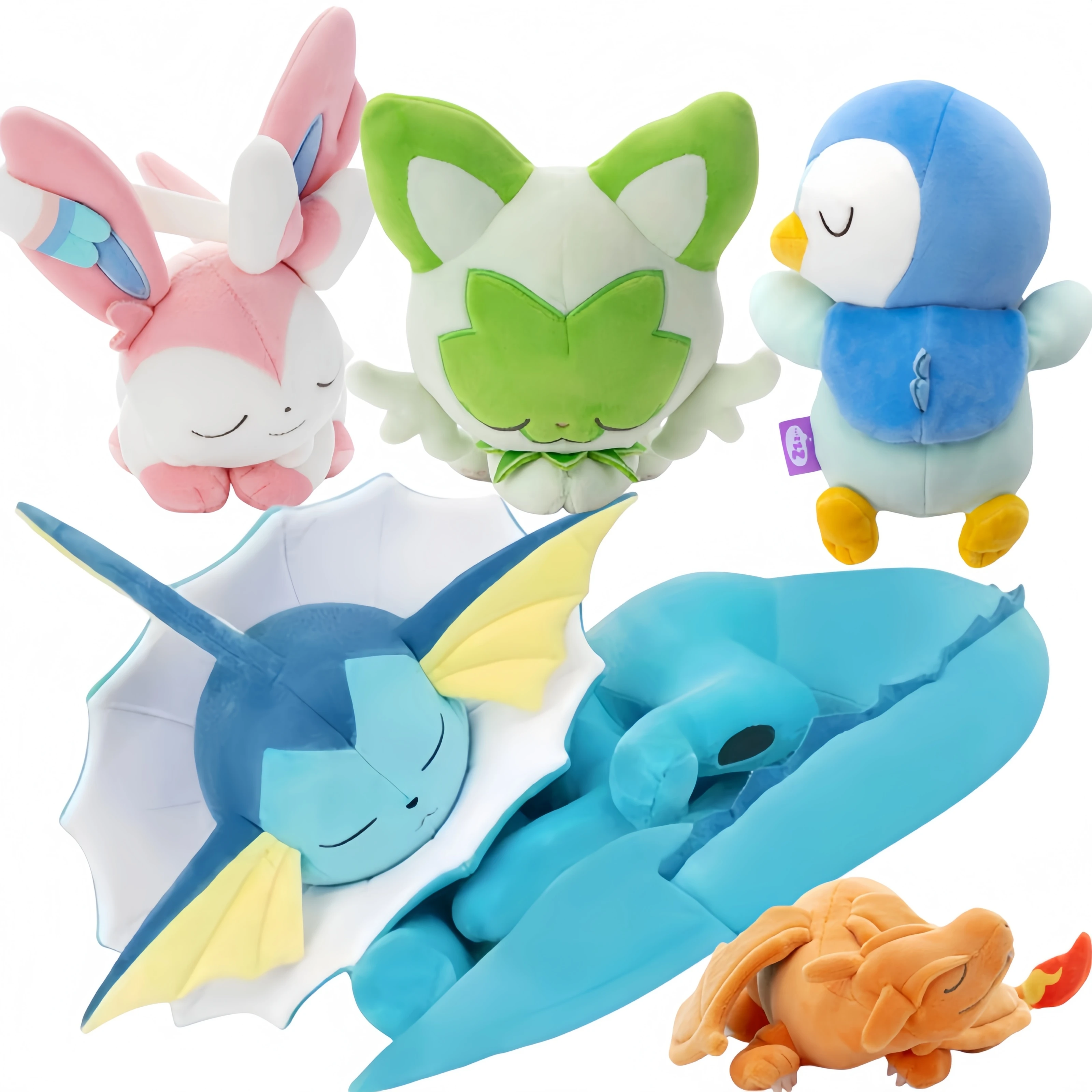 

Pokemon Eevee Jazwares Sleep Vaporeon Soft Plushies Stuffed Plush Toy Charizard Gengar Sylveon Piplup Sprigatito Peluche Doll