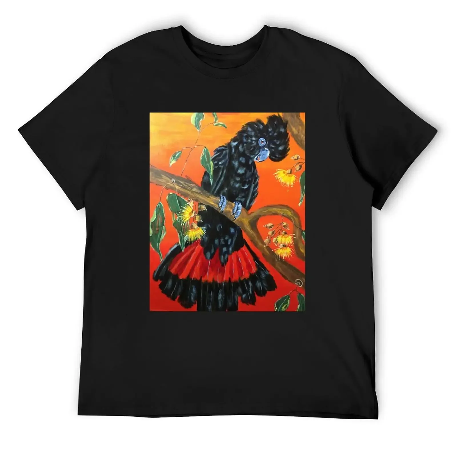 

Colourful Character - Delightful Black Cockatoo T-Shirt oversized vintage anime shirt mens clothes