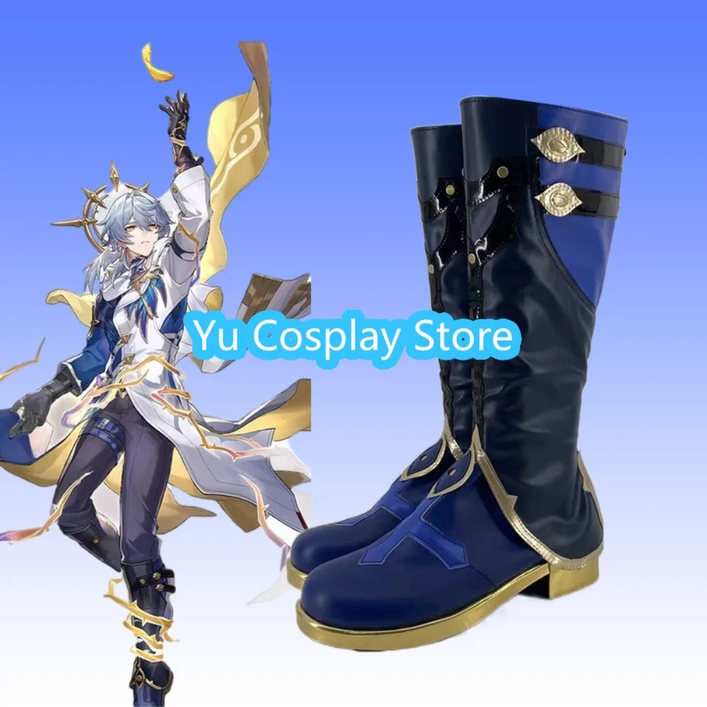 

Sunday Cosplay Anime Men's Dress Boots Halloween Party Custom Adult Shoes
