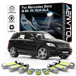 AENVTOL For Mercedes Benz M ML GL GLK GLA W163 W164 W166 X164 X166 X156 X204 Canbus Auto LED Interior Map Dome Light No Error