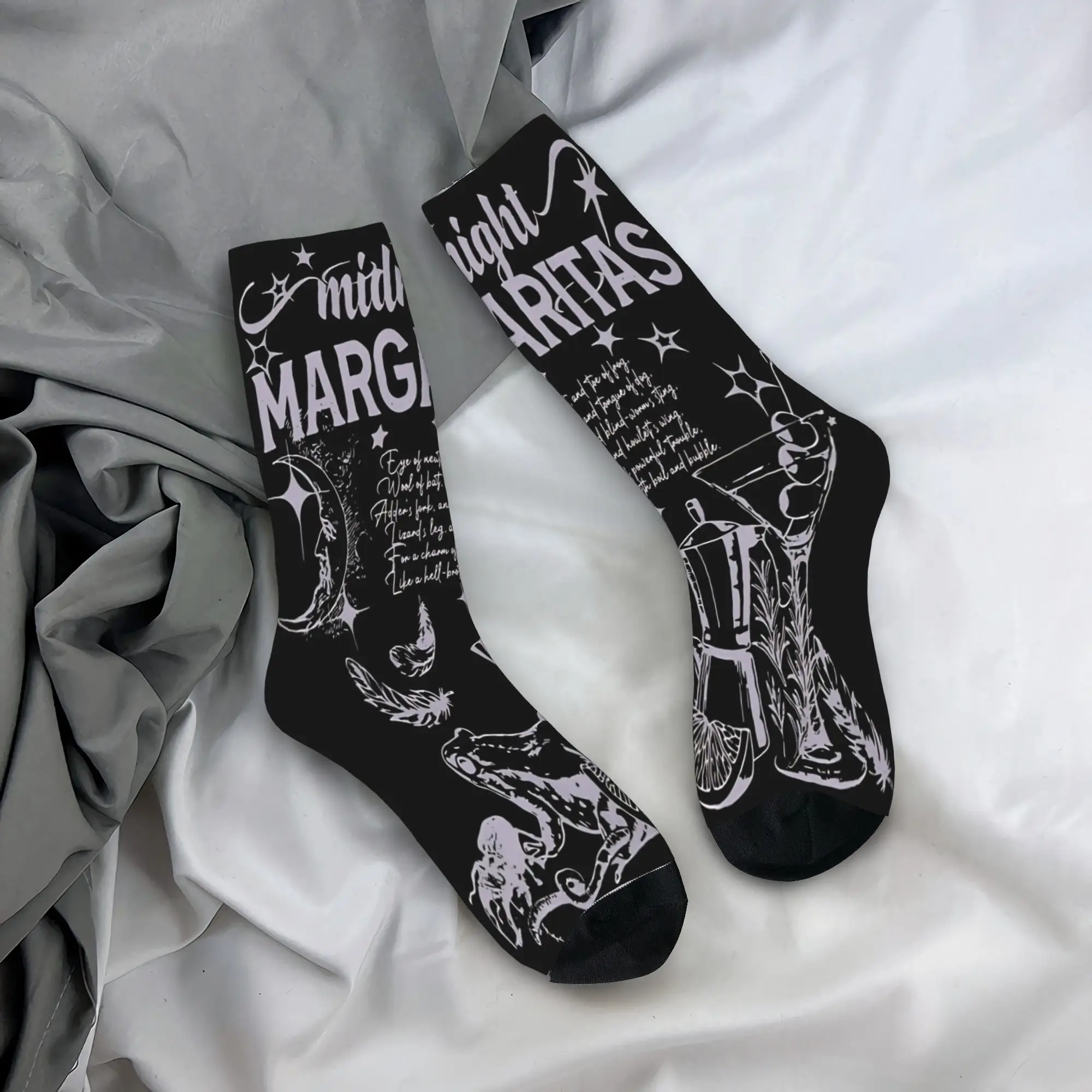 Unisex Practical Magic 2 Midnight Margaritas Witchcraft Cocktail Witchy Halloween Socks Breathable Fun  Socks Small Gifts