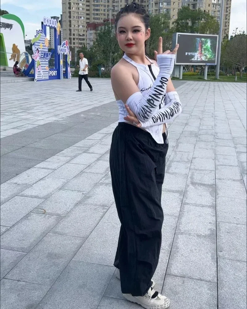 Mädchen Schwarzes Fransen-Lateintanzkleid Sommer Kinder Latein-Übungskleidung Kinder Samba Cha Cha Bühnenauftritt Wettbewerbskleidung