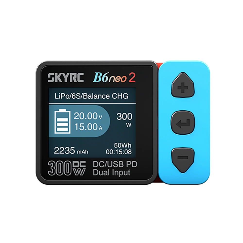 SkyRC B6neo 2 DC 300W 15A PD 1Dual input Multi-functional Smart Model Airplane Charger for 1-6cells LiPo/LiFe/LiIon/LiHV