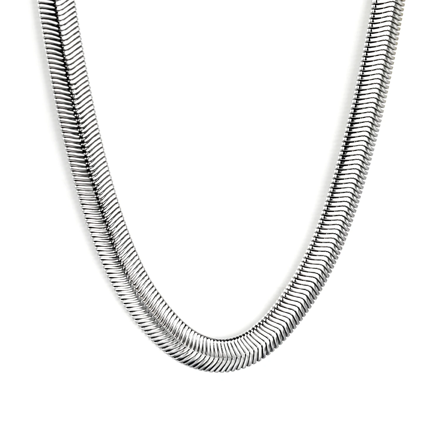 ASONSTEEL 6mm Breite Schlangenkette Halskette Edelstahl Halsband Für Frauen Männer Groß Großhandel Boho DIY Zubehör Unisex Schmuck – Detail 11
