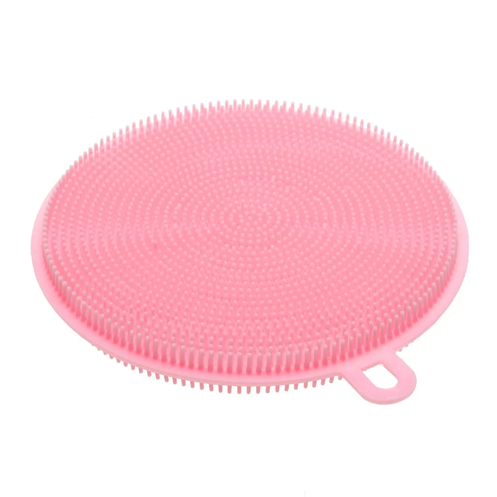 10-1PCS Silicone Cleaning Brushes Soft Silicone Scouring Pad Washing Sponge Dish Bowl Pot Cleaner Washing Tool Kitchen Accessori