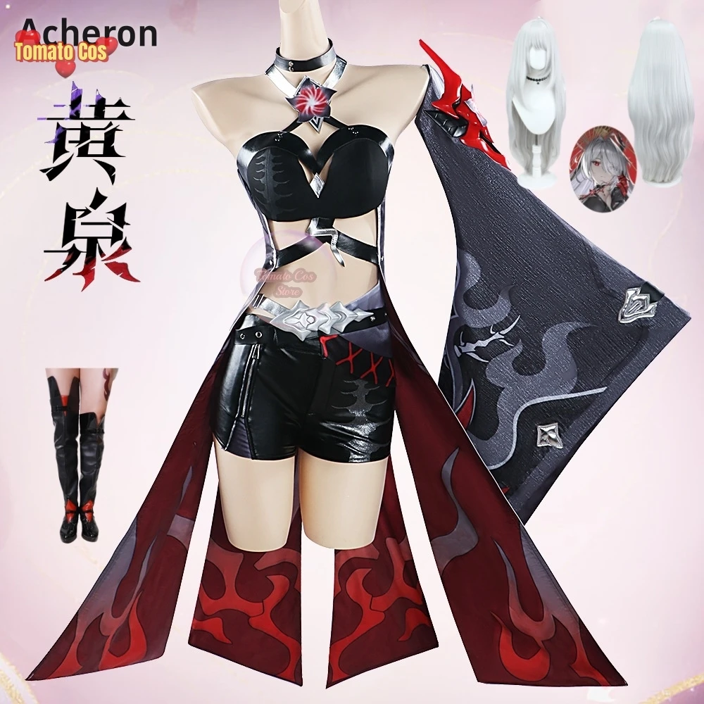 

Acheron Cosplay Game Honkai Star Rail Acheron новый стиль костюма для косплея красное платье для женщин для ролевых игр Карнавал женская сексуальная одежда