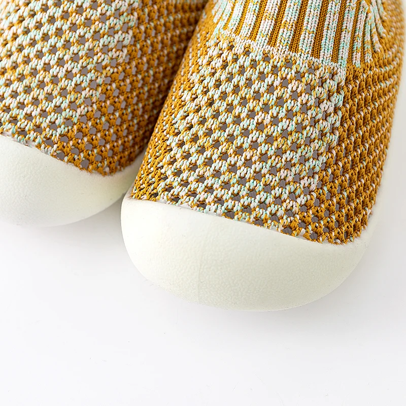 Primavera Estate Bambino Primo Camminatore Maglia Lavorata A Maglia Infantile Scarpe Da Bambino Fondo Antiscivolo Bambini 0-3T Ragazze Ragazzi Slip-On Scarpe Da Ginnastica Casual