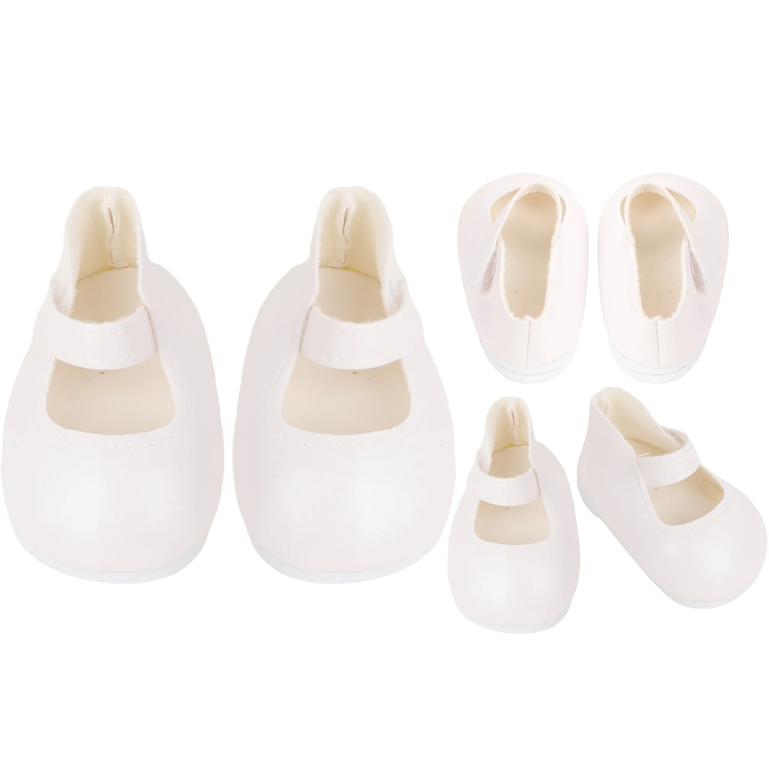 55 ซม.Reborn ตุ๊กตาสาว PU หนังตุ๊กตารองเท้าสีขาวน่ารักรองเท้าสําหรับ 223 นิ้ว Baby New Born ตุ๊กตาสาวหมีผ้าฝ้ายของเล่นของขวัญ