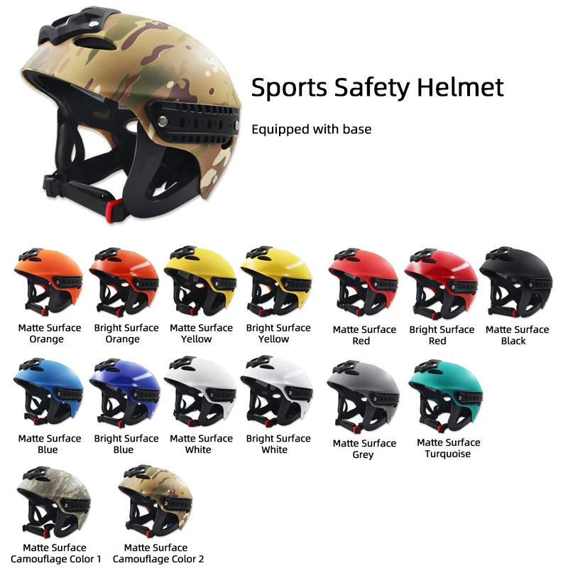 Water Sports Safety Shockproof Buffer Ventilation Breathable Helmet Adjustable Head Circumference Multifunctional Fixed Base