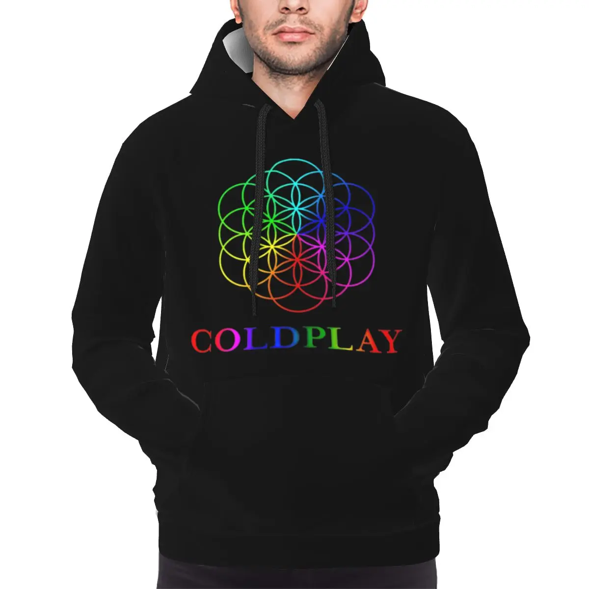 Men Women Cold Play Music Band Hoodie Hooded Collar Drawstring Hoodies Tour 2024 Pullover Sweatshirts Long Sleeve Shirt