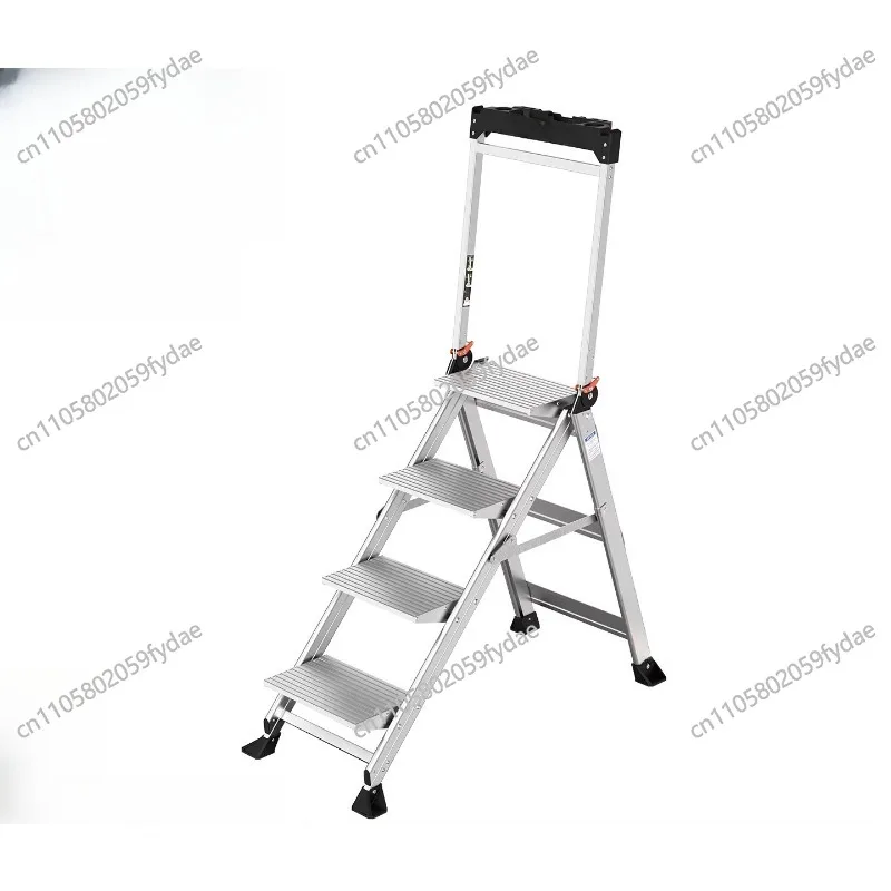 Folding Ladder for Home Use Heavy-Duty Reinforced Aluminum Alloy A-Frame Ladder Household-Specific Ladder