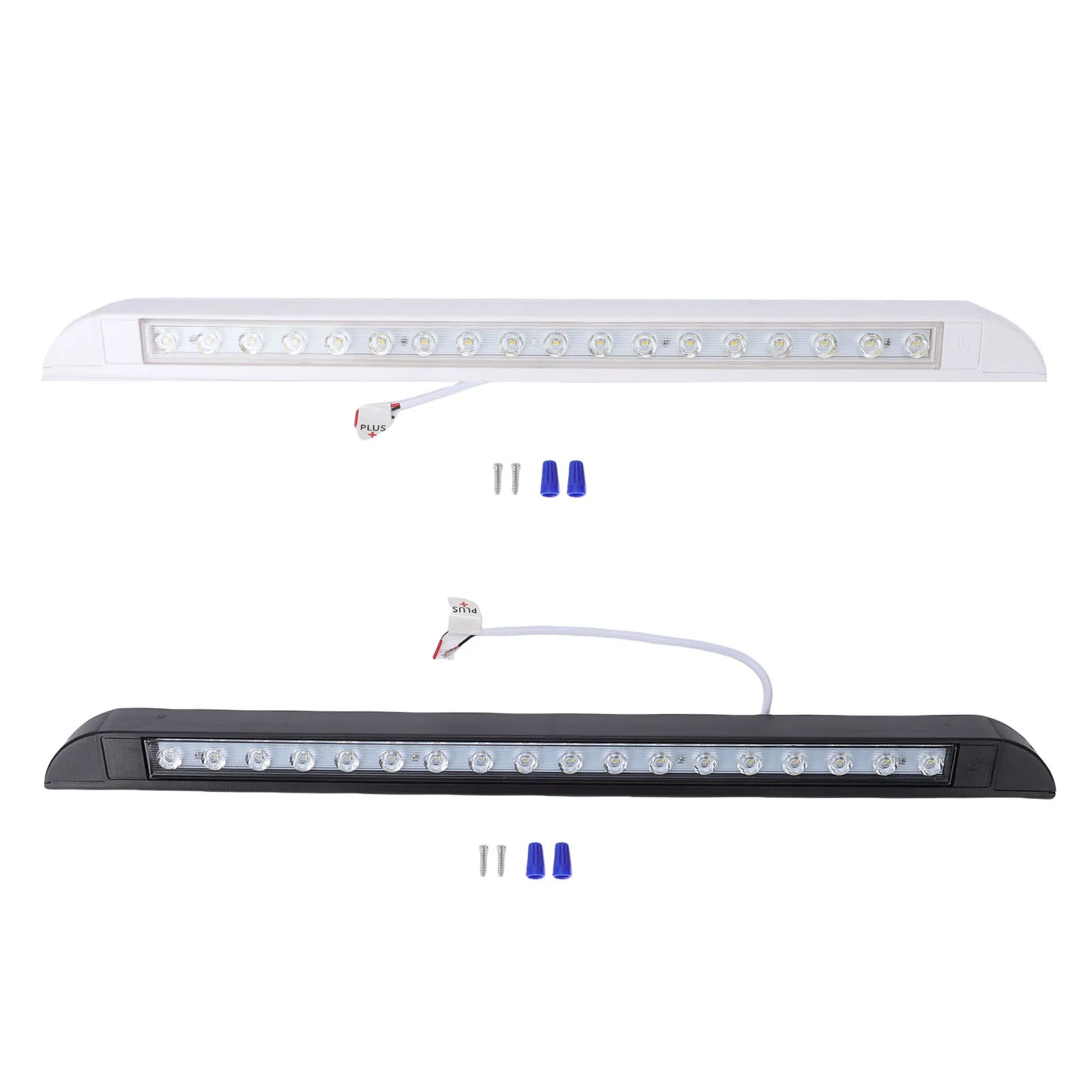 

20-дюймовый светодиодный светильник для маркизы автодома, прицепа, кемпера, 6000K, холодный белый свет, широкий угловой рассеивающий луч, универсальный светильник для интерьера автодома