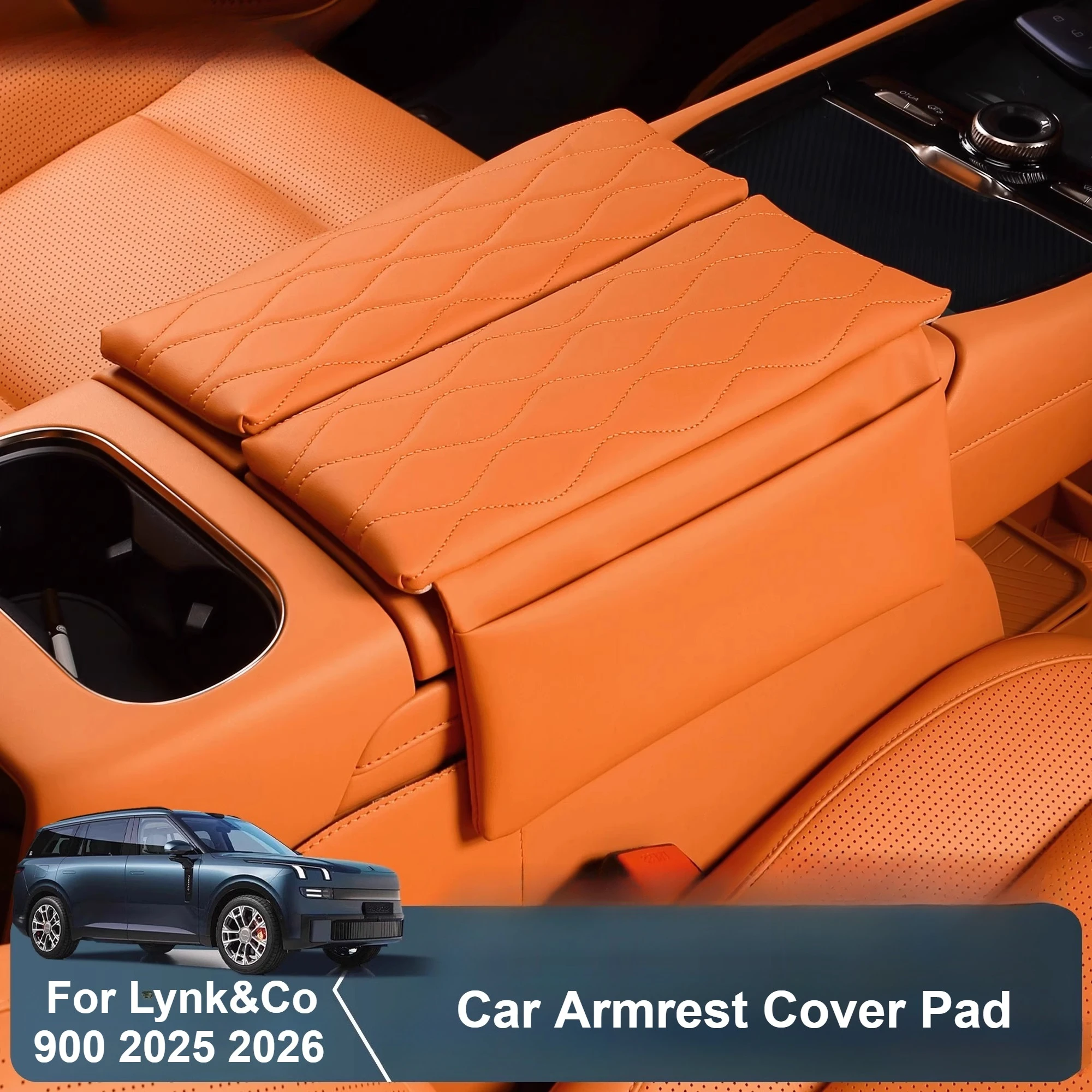 

Для Lynk & Co 900 2025 2026, автомобильный подлокотник, чехол, кожаный чехол с защитой от царапин, подушка для подлокотника центральной консоли, аксессуары для интерьера