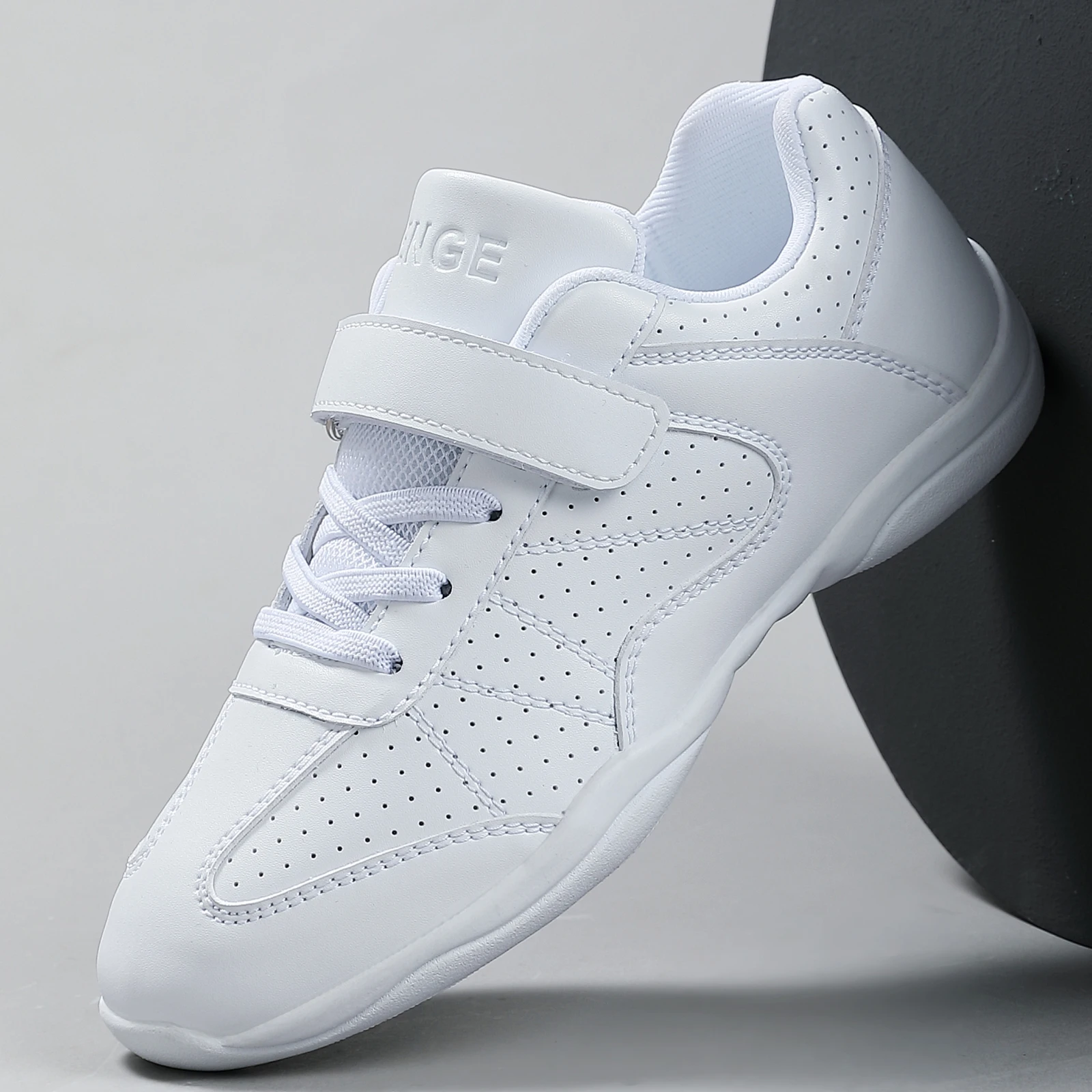 

Детская обувь для чирлидинга для девочек, белые танцевальные кроссовки для чирлидинга, легкие кроссовки для аэробики SG05