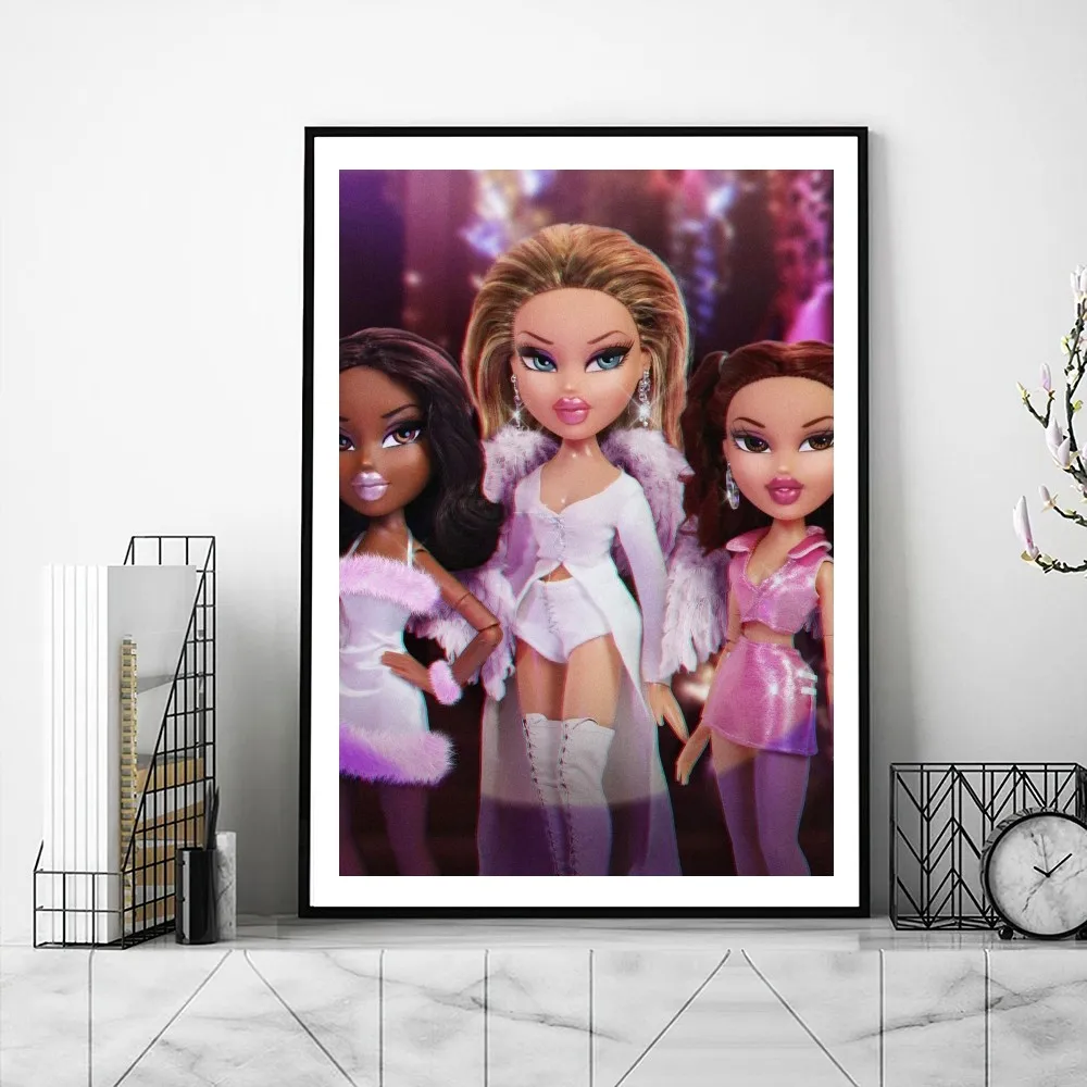 Bratz Doll Poster Gallery Prints Self Adhesive Home Decor Decoration Wall Decals Living Room Sticker