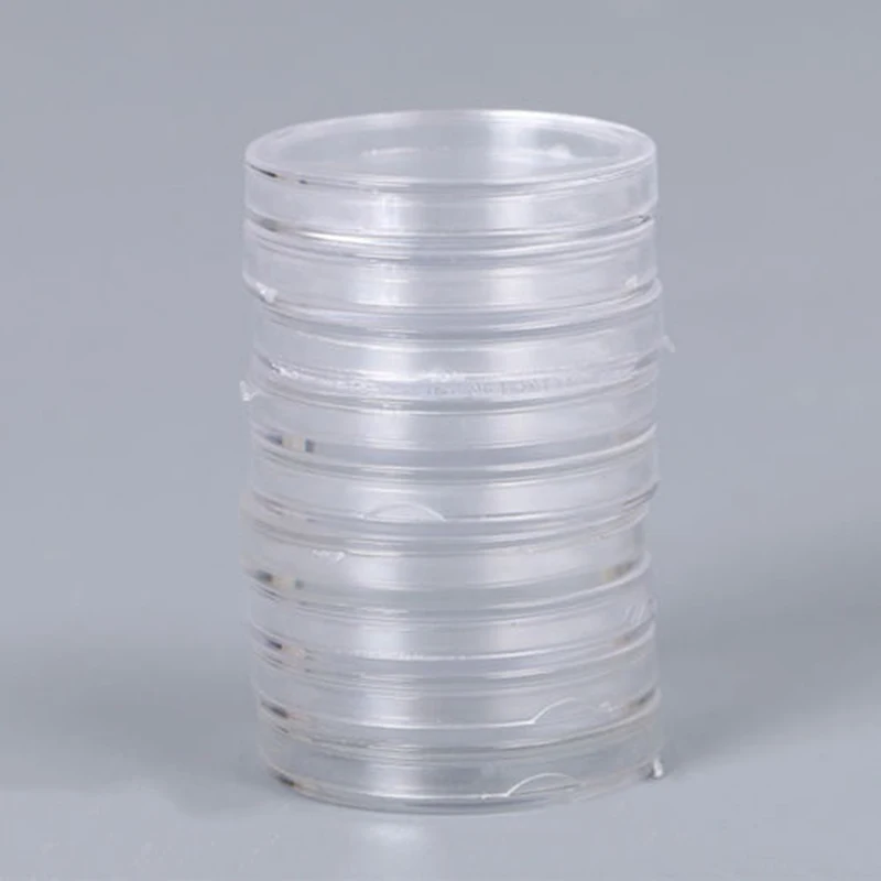 

Set of 100 Clear Round Plastic Coin Capsules Containers for Secure Coin Storage 27mm Coin Protector Case for Coin Collectors