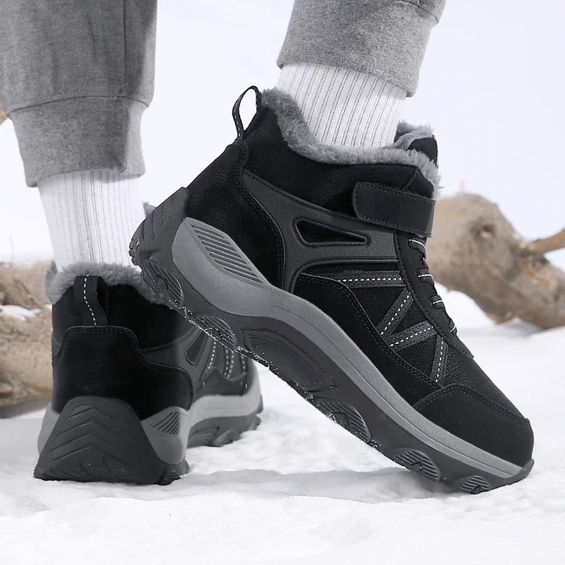

Winter Snow Boots Men High-top Outdoor Warm Soft Thick-soled Solid-color Shoes Women Anti-slip Wear-resistant Casual Ankle Boots