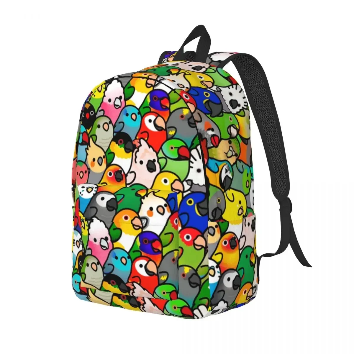 Budgie Casual Backpack Outdoor High School Business Cute Parrots Daypack for Men Women Laptop Computer Canvas Bags