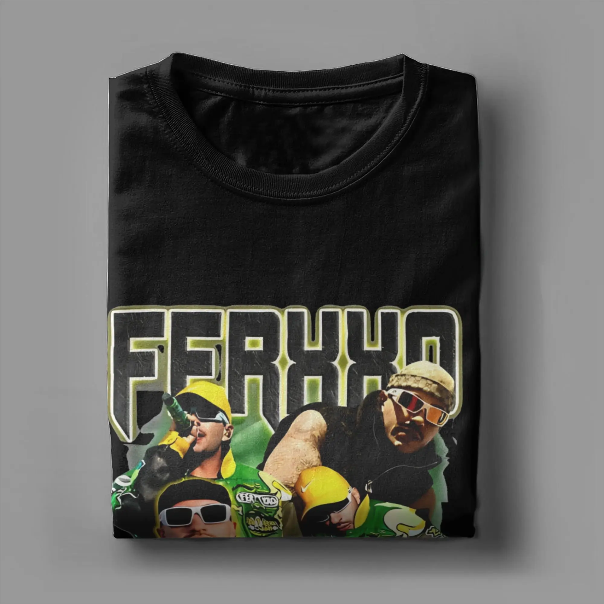 Mens Womens Feid Ferxxo Green Essential T-Shirt 4919208440.5297 Shirt Cotton Graphic Print Tee Shirts  Top Clothing