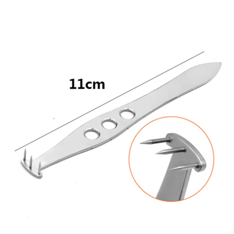 11cm Korean Hole Punch Stainless Steel Single Piece Double Eyelid Tool Hole Locator Double Eyelid Measuring Device