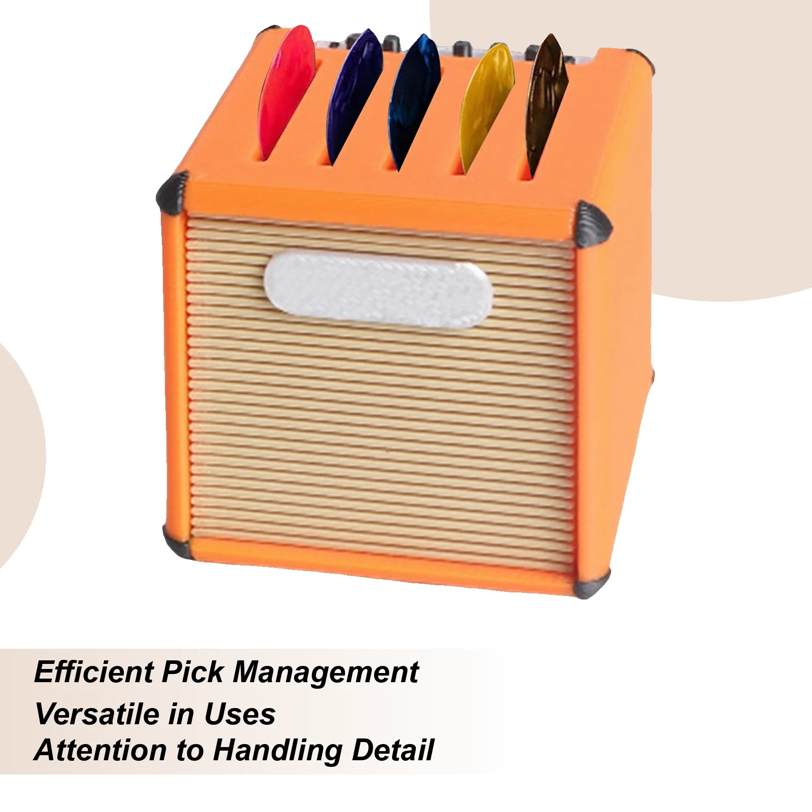 

Pick Holder Amp Speaker Guitar Pick Holder Portable Large-Capacity 3D Printed Box Case For Musicians Bass Players Birthday Dad