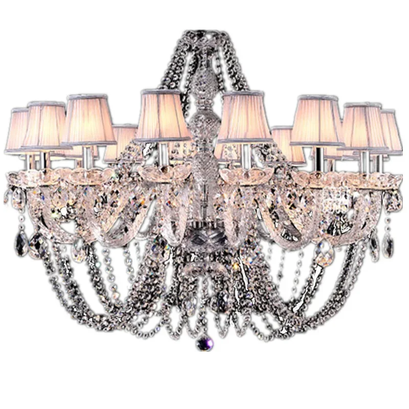 Modern LED Candle Holder Crystal Ceiling Chandeliers Atmosphere Pendant Lights High-end Living Dining Room Hanging Lamp Fixtures