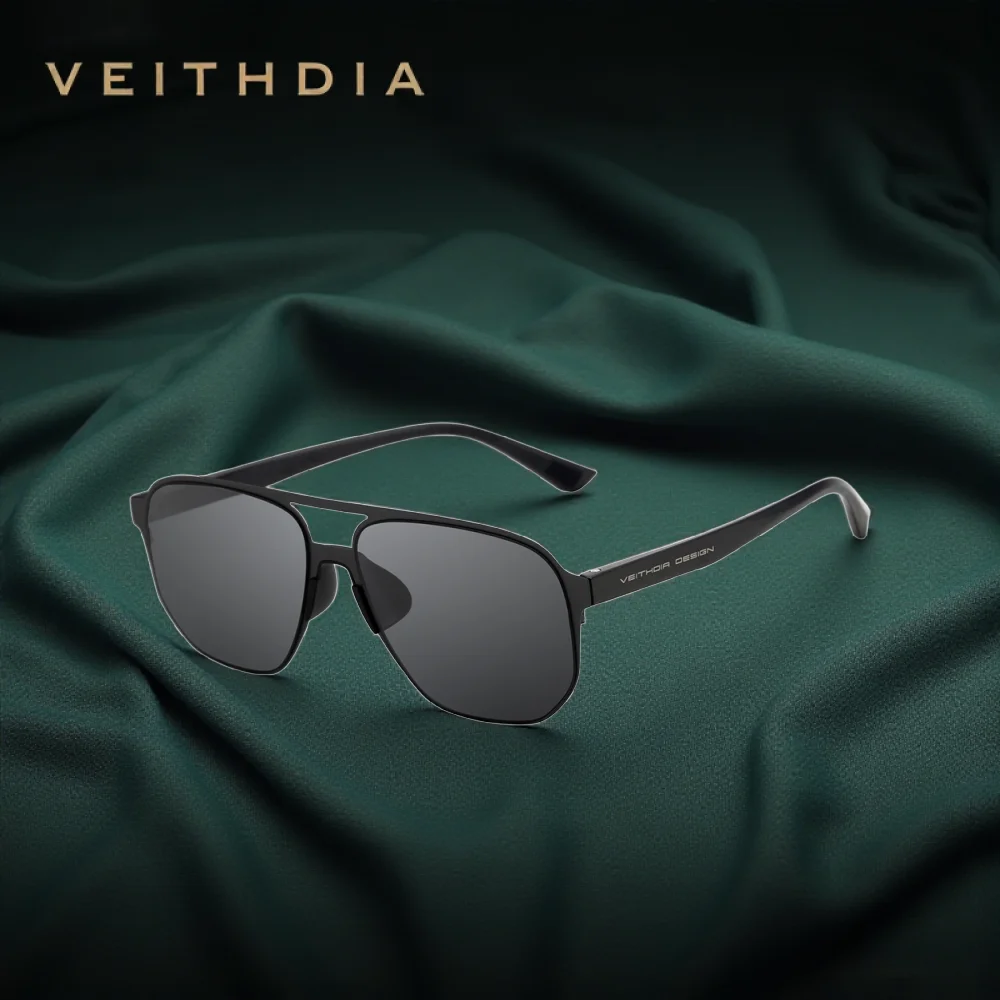 

Новые солнцезащитные очки VEITHDIA, поляризационные, с нейлоновыми линзами UV400, для вождения на открытом воздухе, очки из нержавеющей стали для мужчин и женщин VS8221