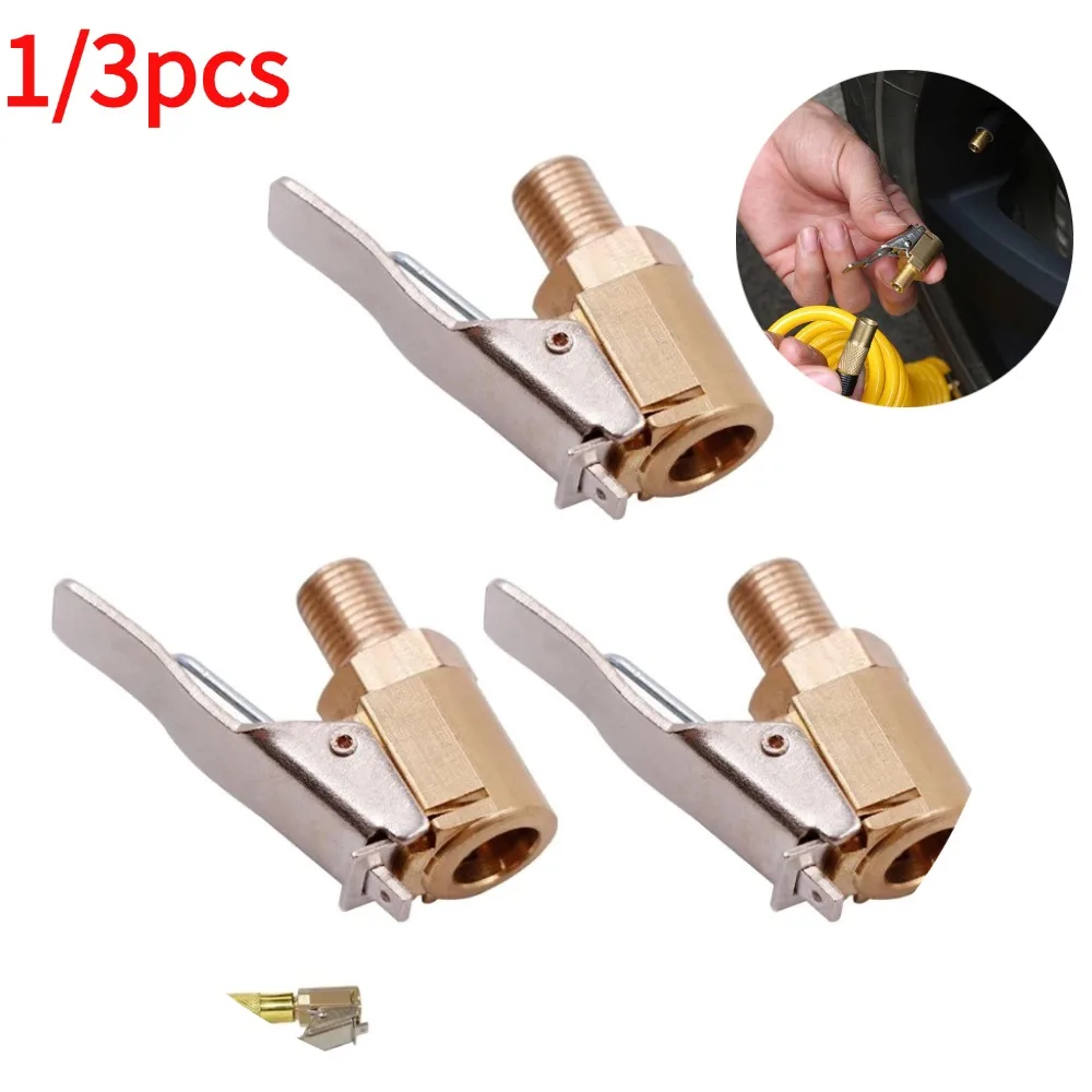 

1/3Pc Car Tire Pump Nozzle Thread Car Air Pump Nozzle Adapter Iatable Quick Connector Tire Inflator Fast Conversion Head Clip