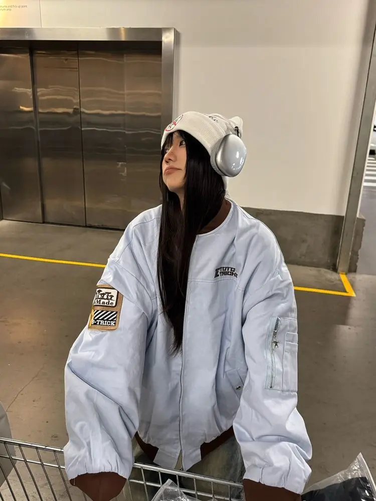 

Bomber Jackets Womens Jacket Streetwear Winter Faux Fur Furry Plush Padded Lined Cozy Softshell Warmth Comfortable High-Quality