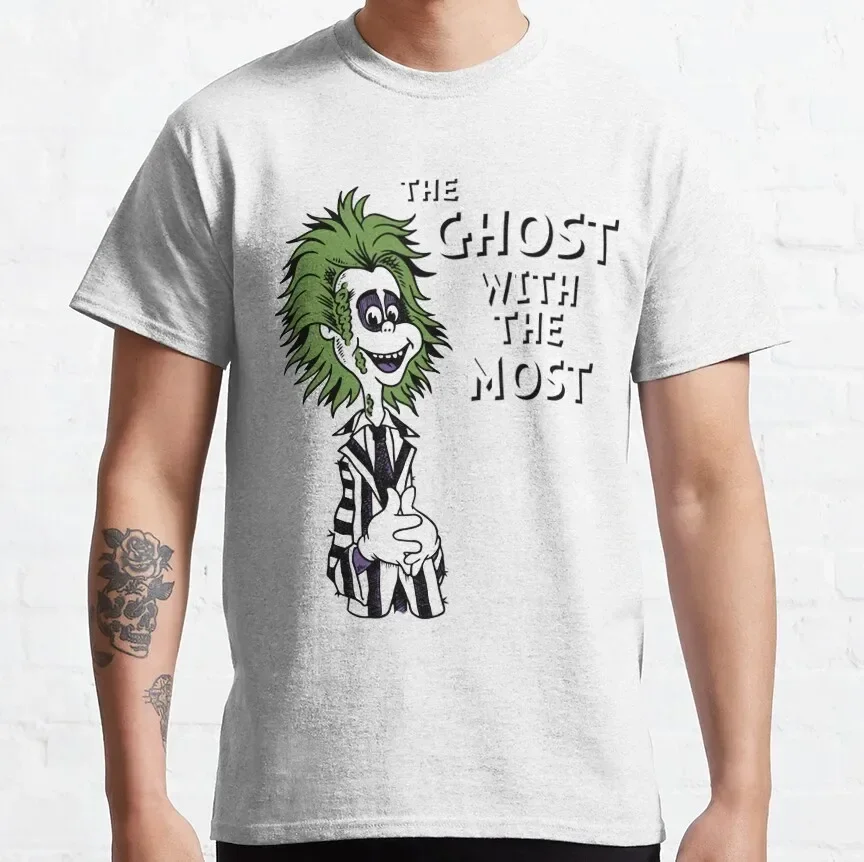 Plus Size Halloween Ghost Horror Cartoon Perfect Gift T-shirt for Men 100% Cotton Clothes Juice Lydia 90s Gift Idea Funny New