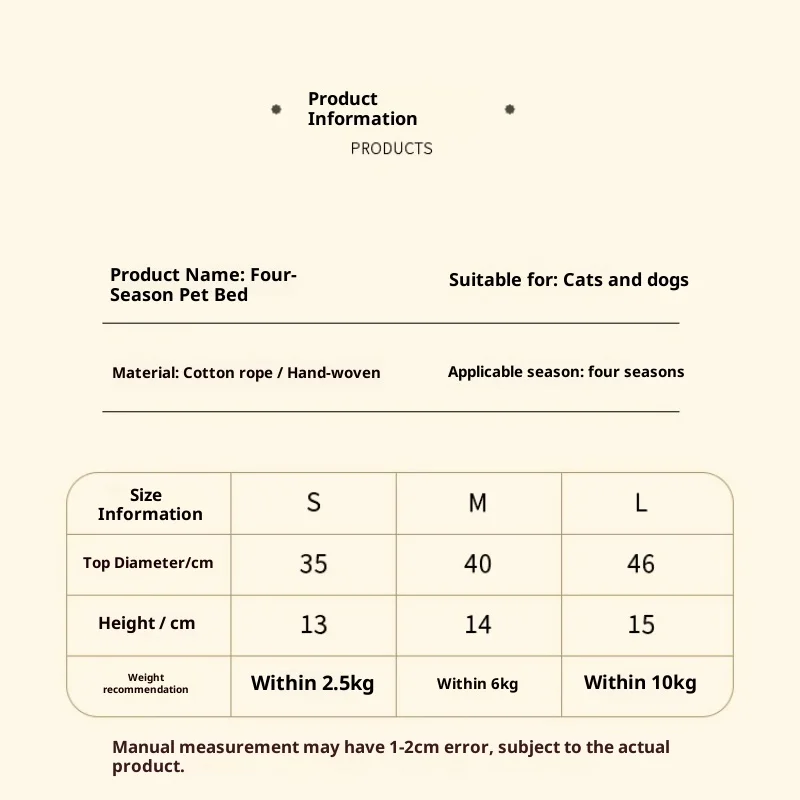 Nido para gatos para todas las estaciones, nido para dormir tejido de algodón y lino para gatos, resistente a los arañazos y al desgaste