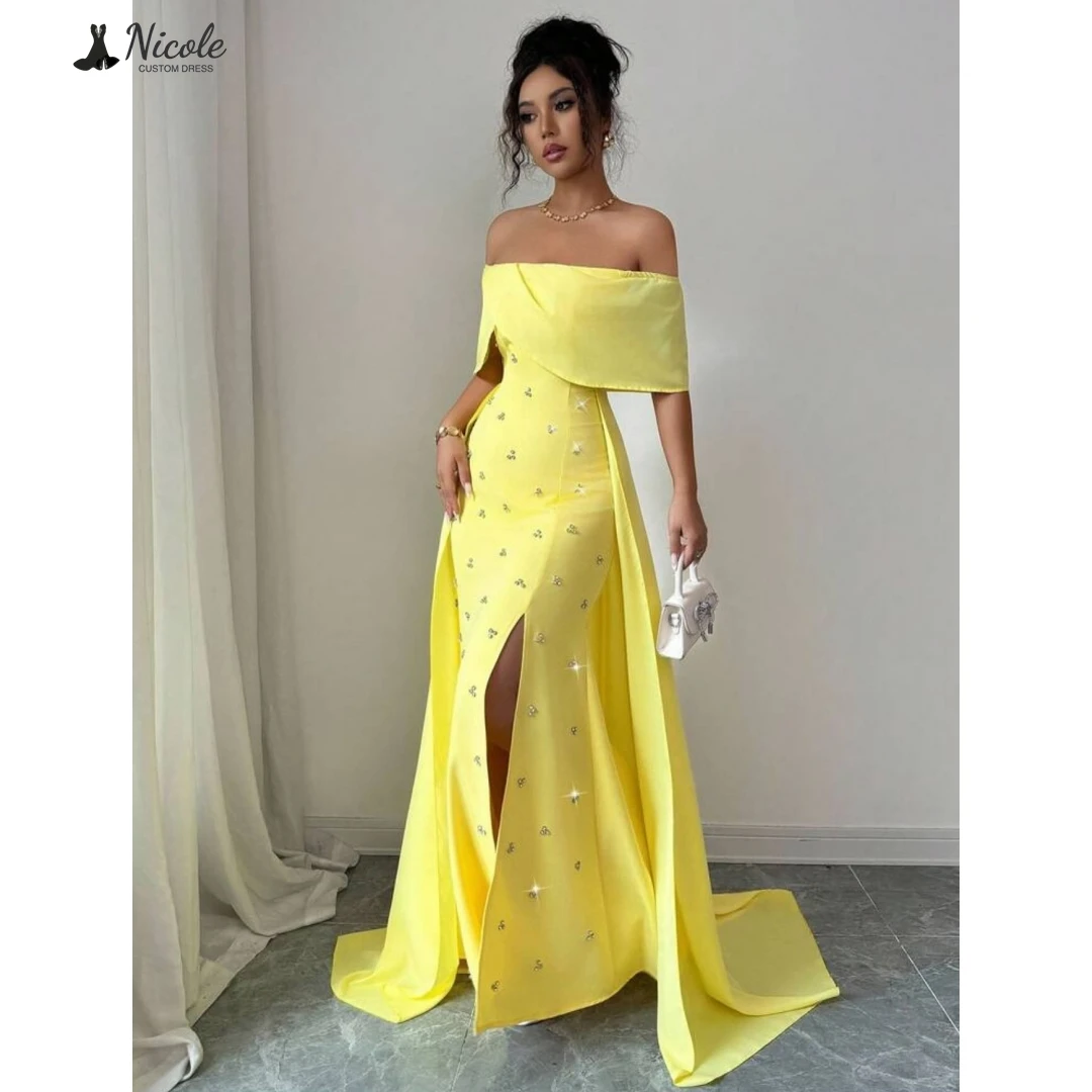 

Nicole Line A Robe De Cocktail Femme Custom Made Elegant Evening Party Dresses for Women Evening Dress Woman Women's Prom Dress