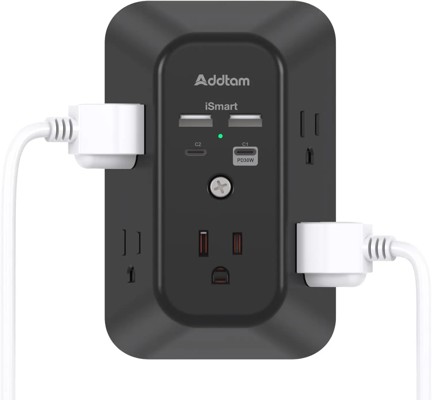 

Настенный разветвитель с 5 выходами, 4 USB-портами и зарядкой PD мощностью 30 Вт, удлинитель с защитой от перенапряжения для домашнего использования