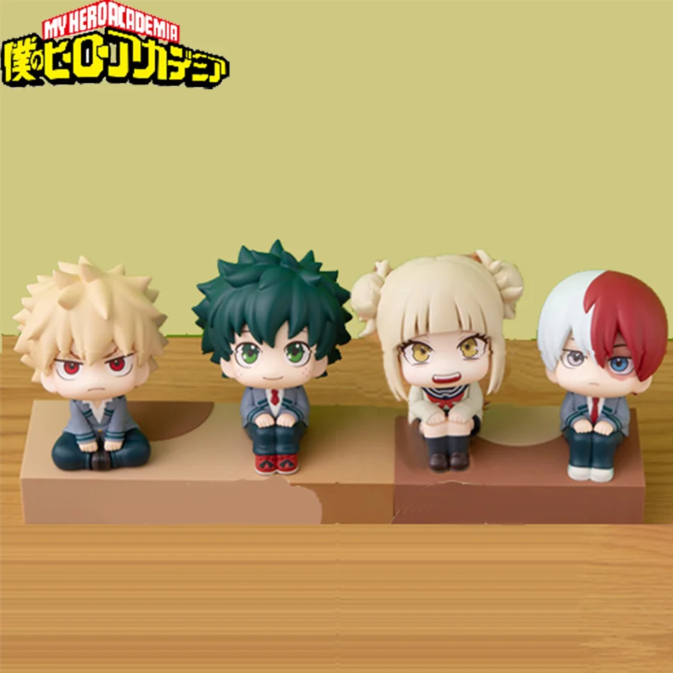 Nueva Figura de PVC Chibi de My Hero Academia (MHA): Todoroki Shouto / Izuku Midoriya / Katsuki Bakugo | Modelo de Juguete Coleccionable
