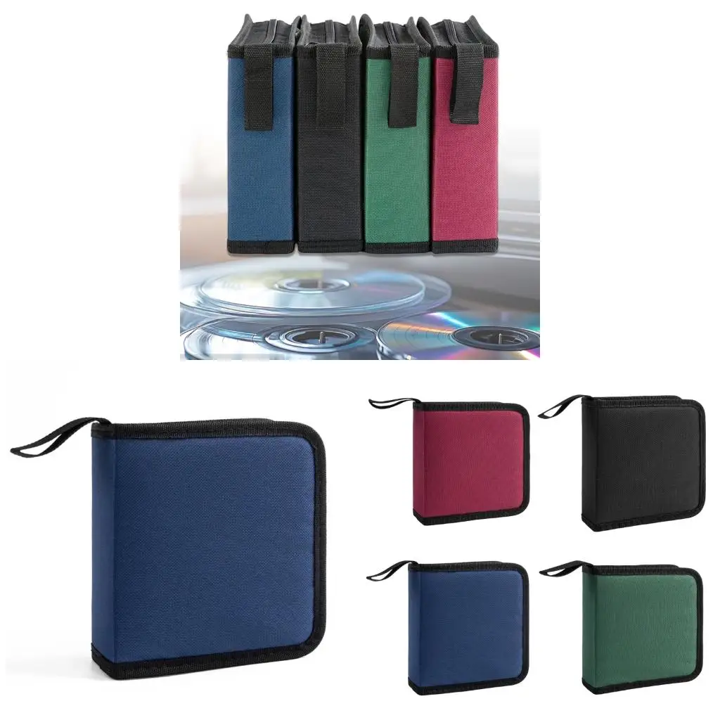 1Pc 40Tablets CD DVD Discs Oxford Handbags Storage Case CD/DVD Case CD Case Storage DVD Organizer Case DVD Booklet Holder