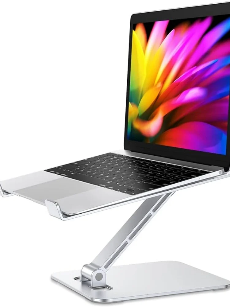 iDock Folding Computer Stand with Adjustable Height, Ventilated Aluminium Alloy Riser Compatible with All 10-16 Inch Laptop